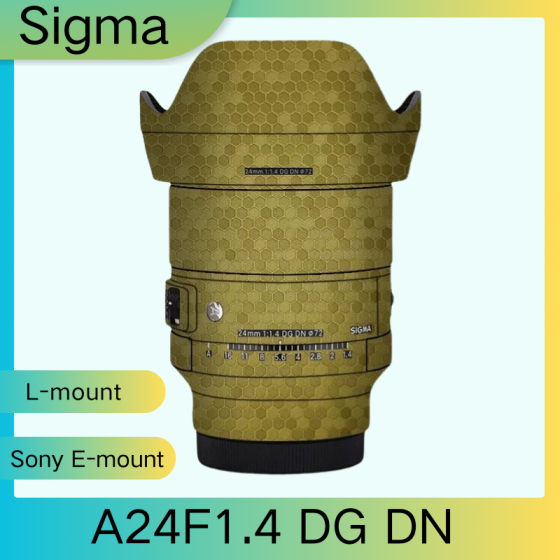 Lentes Sigma A24F1.4 DG DN - Pele câmera, adesivo câmera - com alta resistência a arranhões, à prova d'água e com design elegante.